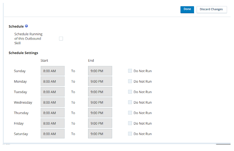 Screenshot of a PC skill automatic schedule