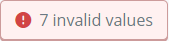 Invalid values button