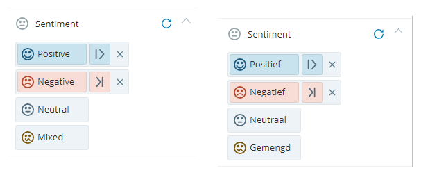 Image of the sentiment filter with selections described in the text