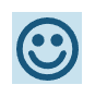 Blue smiley face icon