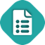 The icon for the Work Item script type-a piece of paper with one corner folded down and a bullet list on it. 