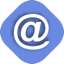 The icon for the Email script type - a large @ symbol in a diamond. 
