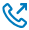 Image of a blue phone with a blue arrow pointing away from it.