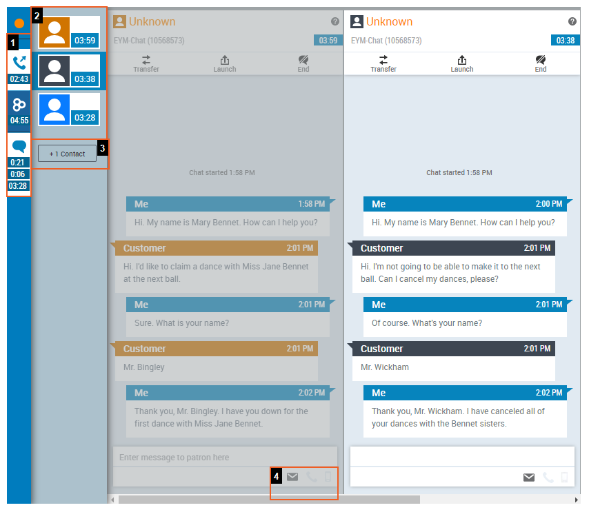 The MAX interface during an dynamic delivery session