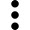 Ein Symbol mit drei vertikal angeordneten Punkten.