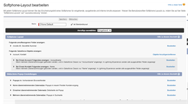 Bildschirm zum Bearbeiten des Softphone-Layouts in Salesforce.