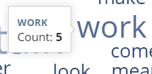 Beispiel für Details zum Wort "Arbeit". Die Anzahl 5 wird angezeigt.
