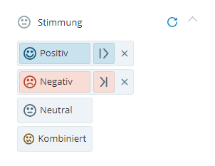 Bild des Stimmungsfilters mit den im Text beschriebenen Auswahlmöglichkeiten