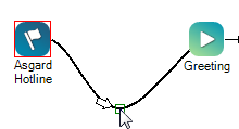 Imagen que muestra un punto de pivote y un conector doblado.