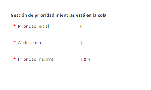 Imagen de la sección de gestión de prioridades de la página de creación de habilidades de CXone