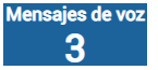 La parte del centro de notificación de mensajes que muestra la cantidad total de mensajes que tiene.