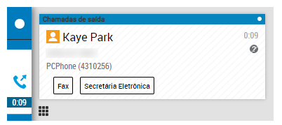 Imagem do botão de secretária eletrônica na interface do Personal Connection.