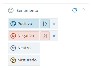 Imagem do filtro de sentimento com as seleções descritas no texto