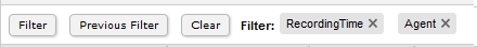Filter bar showing applied filters