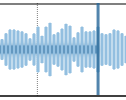 Click and drag the vertical playback marker to move within the recording
